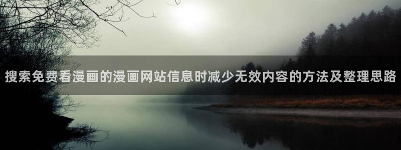 漫画岛漫画大全:搜索免费看漫画的漫画网站信息时减少无效内容的方法及整理思路